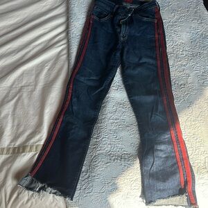 Mother Insider Crop Step Fray Jeans in speed Racer Woman’s size 24